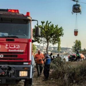 تعرض عناصر الدفاع المدني‏ “مركز اطفاء ⁧ الناقورة⁩”  لإطلاق قذيفة فوسفورية