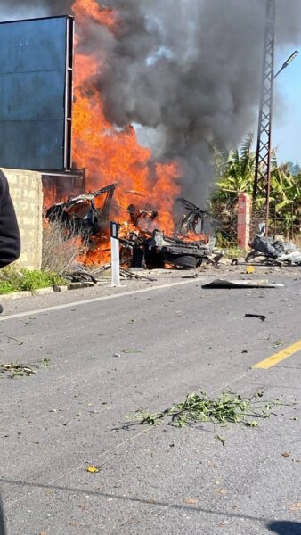 الطيران المسيّر الإسرائيلي يستهدف سيارة