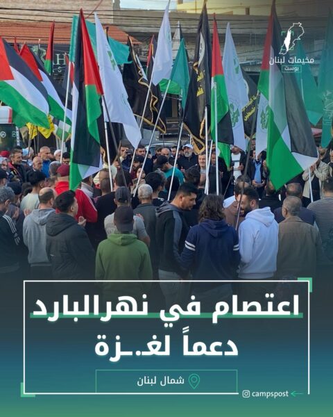 اعتصام في نهر البارد دعما لغزة