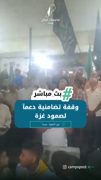 عين الحلوة – وقفة تضامنية دعمآ لصمود غزة و مقاومته