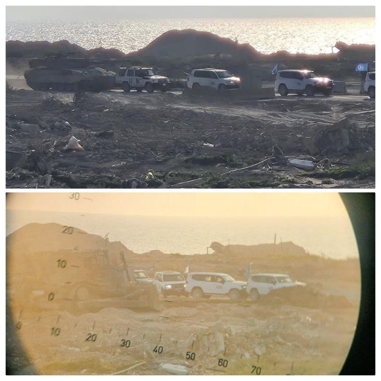 صورتان توثقان لحظة احتجاز الاحتلال قافلة الأمم المتحدة ومنظمة الصحة…