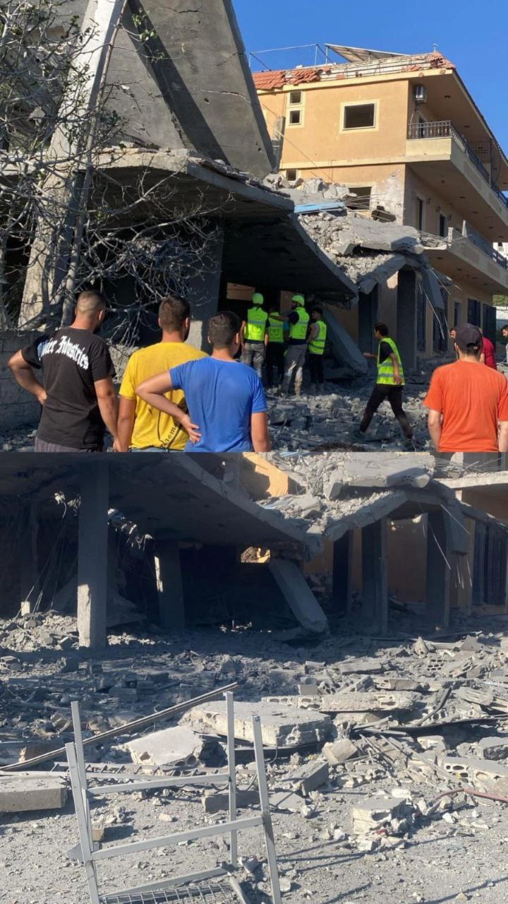 طيران الاحتلال الحربي يستهدف منزلاً في بلدة رشاف قضاء بنت…