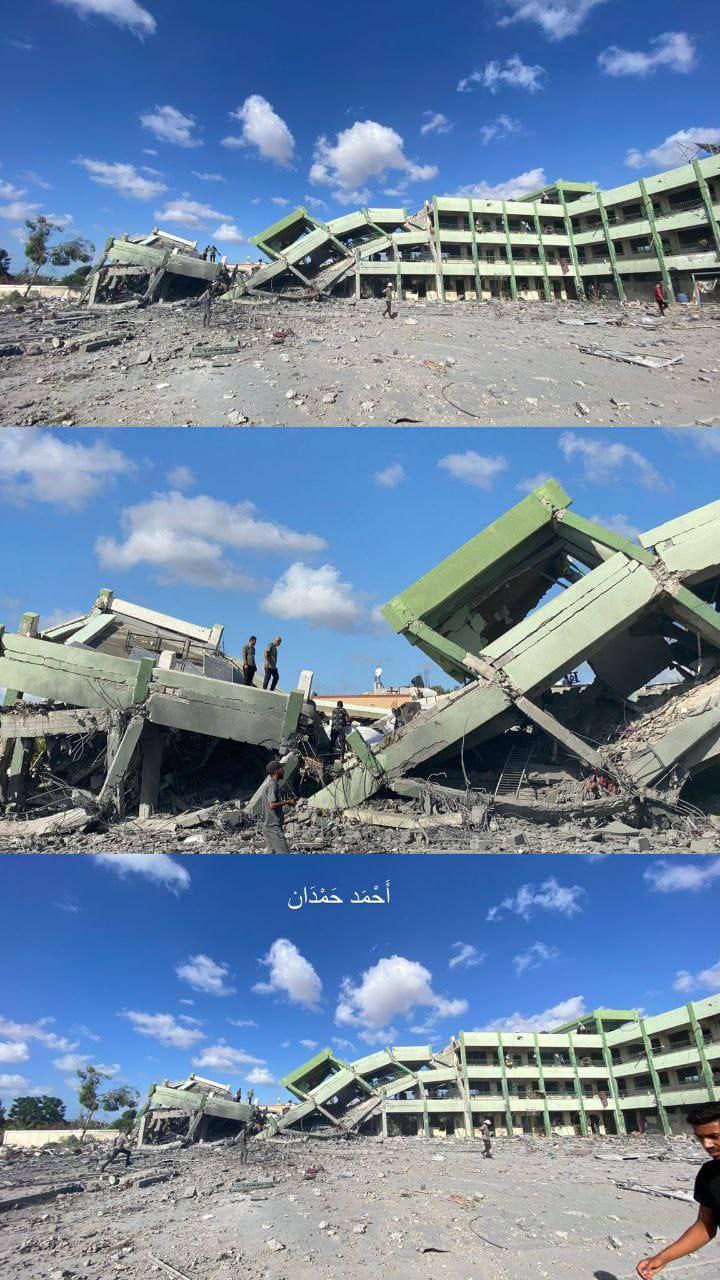 🔴 الدمار الذي لحق بمدرسة غازي الشوا في بيت حانون…