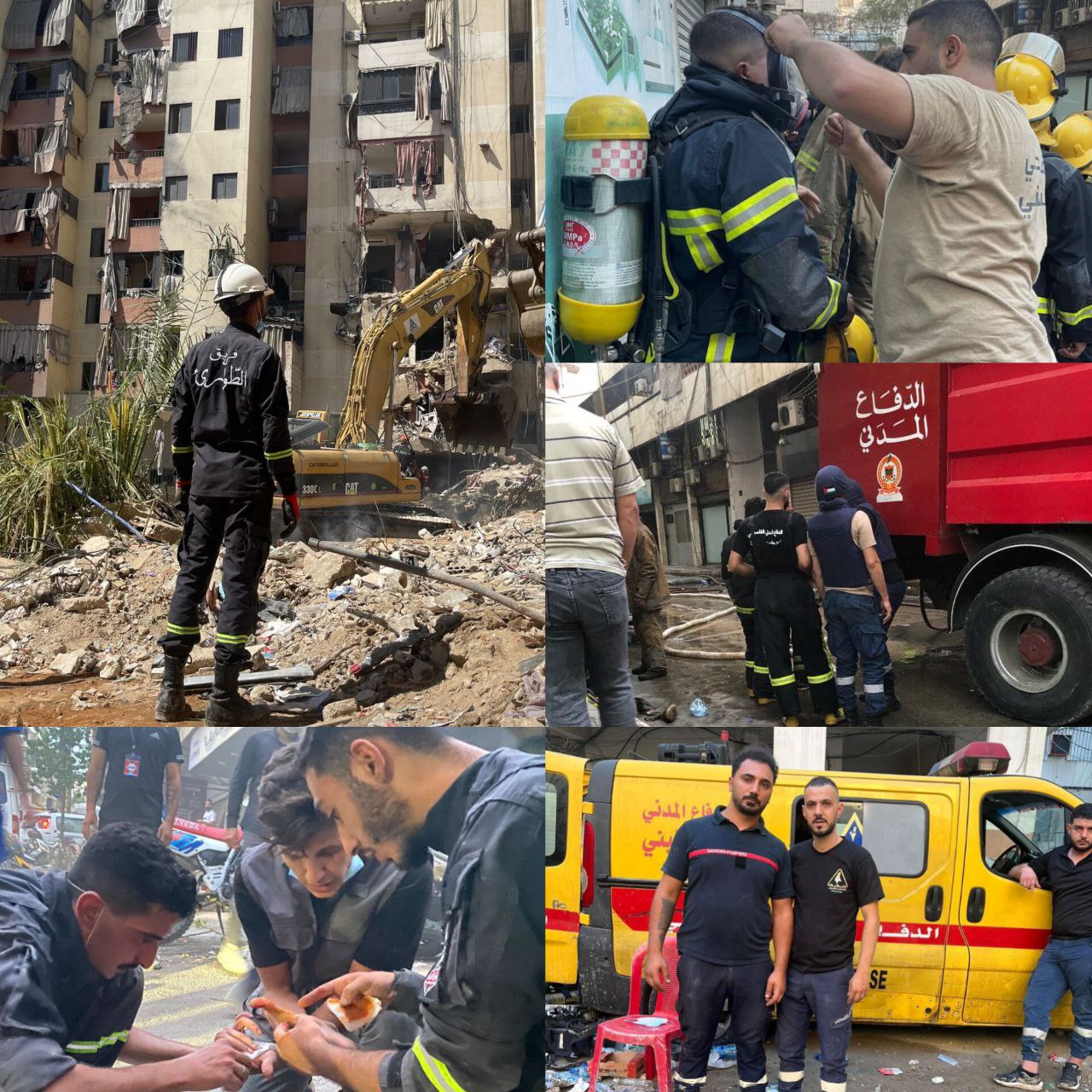 لاتزال فرق الدفاع المدني الفلسطيني و فرق الطوارئ تشارك في…