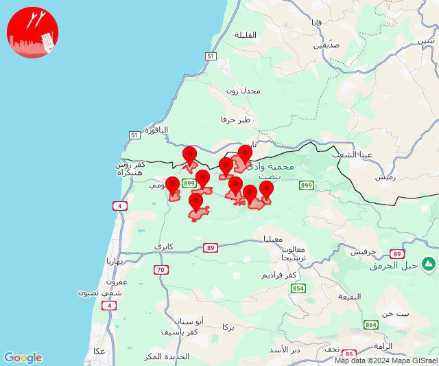 صفارات الإنذار تدوي في عدد من مستوطنات الجليل الغربي شمال…