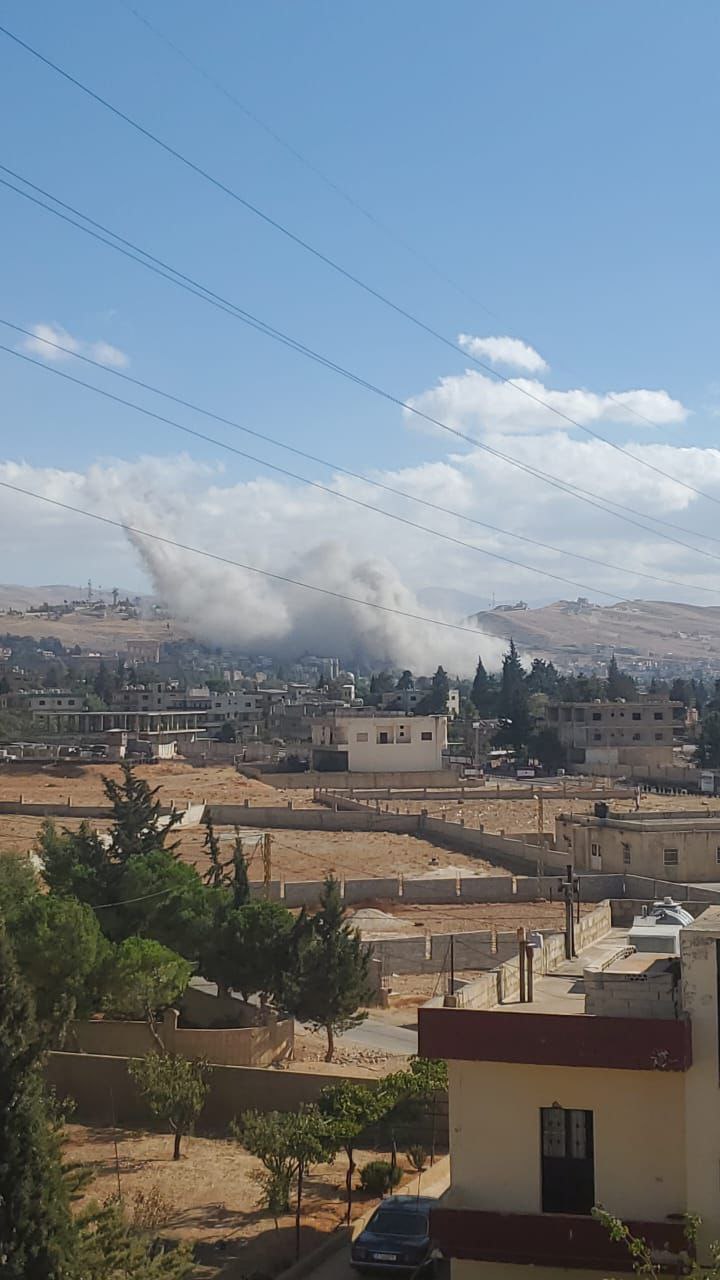 غارة صهيونية تستهدف حيّ الواد بجانب مركز الصليب الأحمر اللبناني…