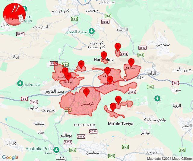 رشقة صاروخية كثيفة تنطلق من جنوب لبنان، وصفارات الإنذار تدوي…