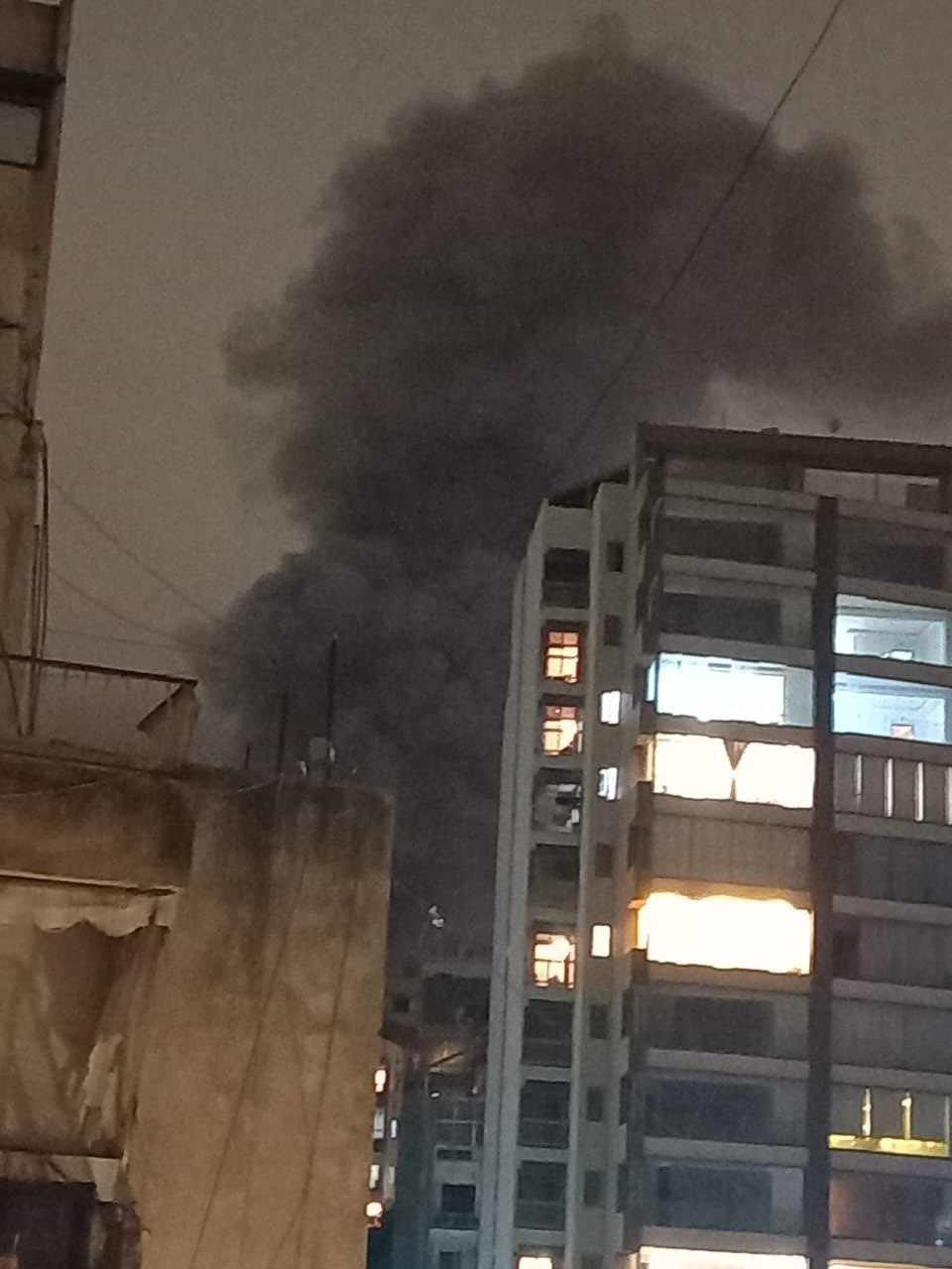 مشاهد جديدة للغارة التي استهدفت بيروت