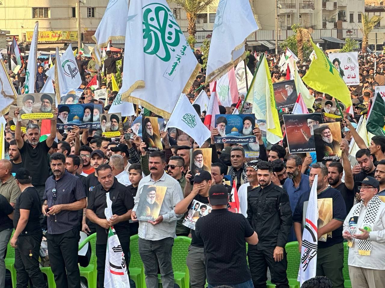 وقفة جماهيرية في العاصمة العراقية بغداد تنديداً بالحرب الإسرائيلية على…