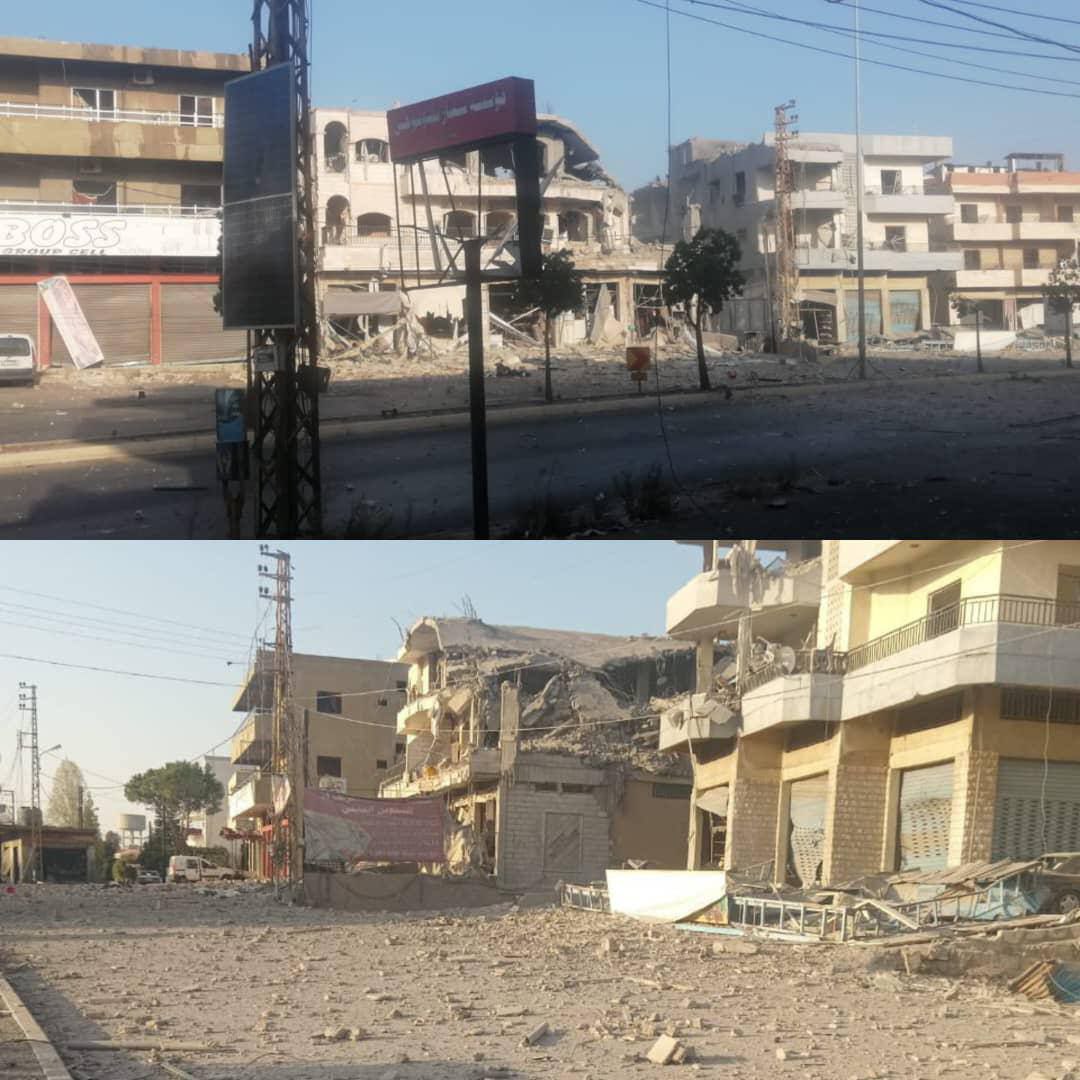 آثار الدمار جرّاء قصف الاحتلال بلدة دير الزهراني جنوبي لبنان،…