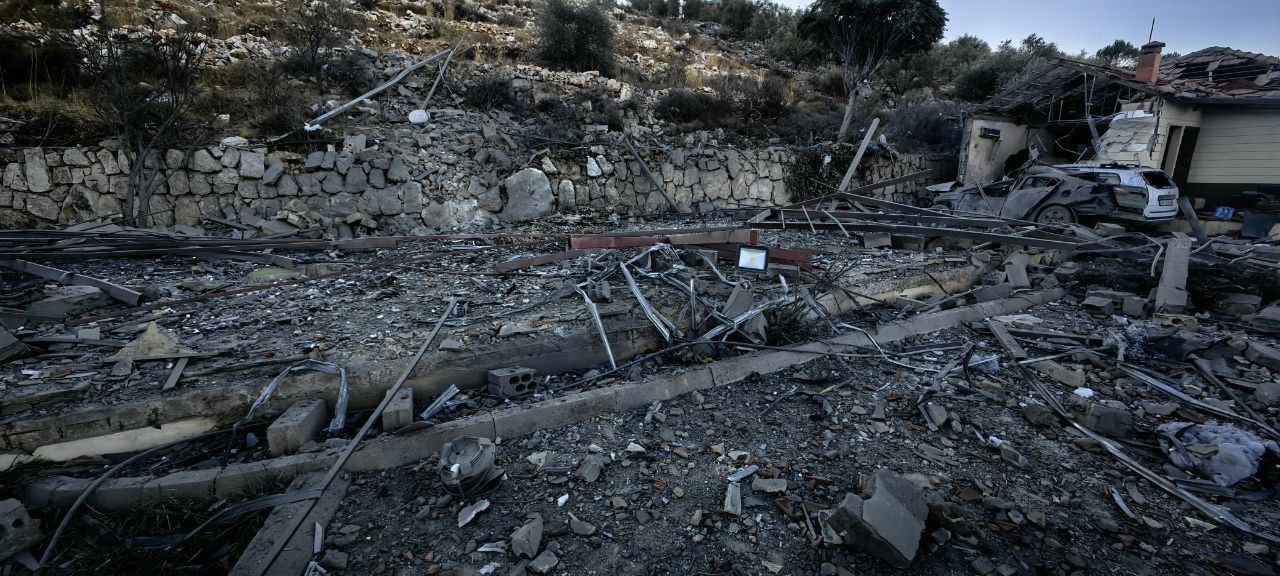 مقر إٍقامة الصحفيين في حاصبيا جنوبي لبنان الذي تعرض لغارة…