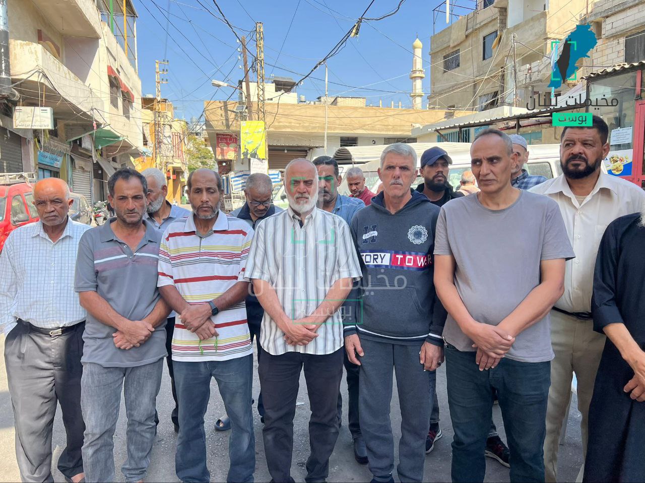 اعتصام في مخيم البرج الشمالي بمدينة صور جنوبي لبنان لمطالبة…