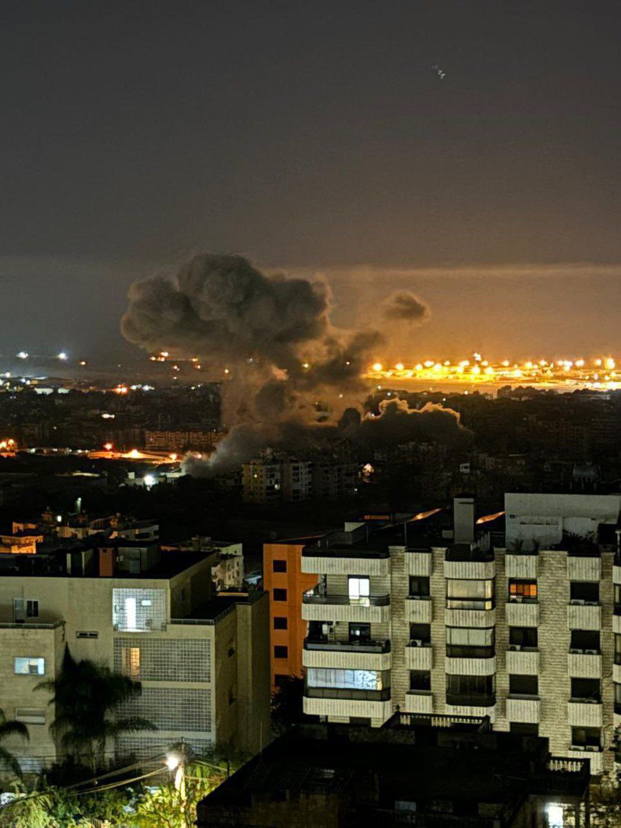 مشاهد من استهداف الضاحية الجنوبية لبيروت
