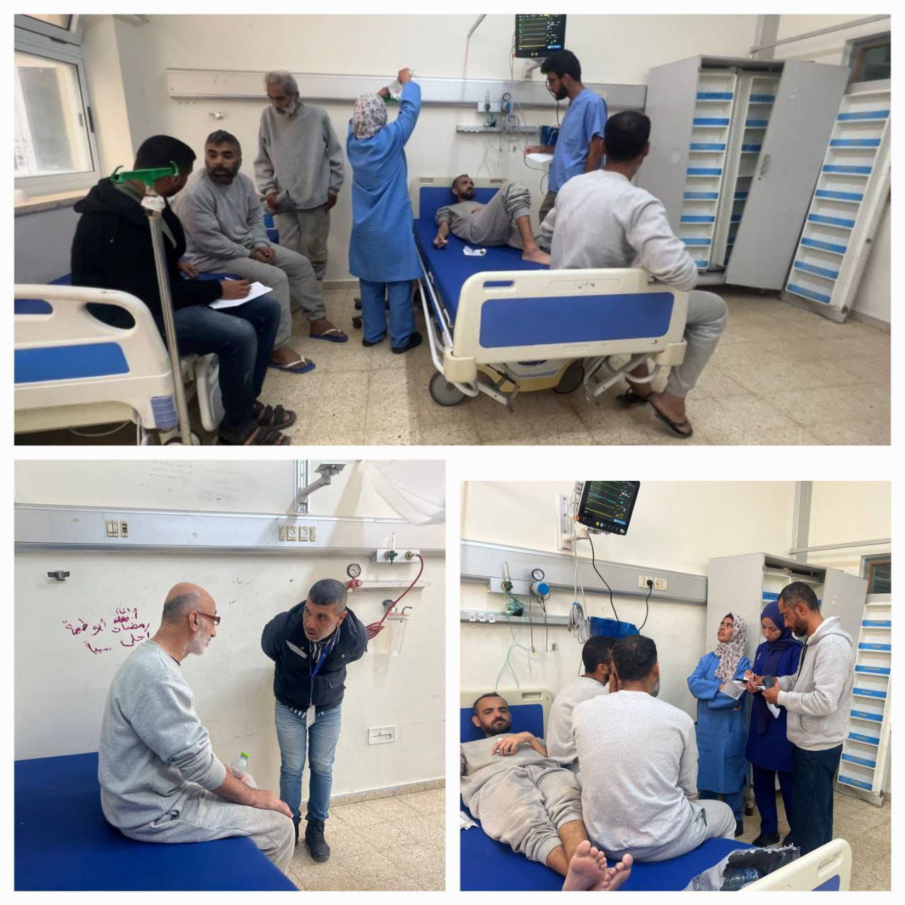 عدد من الأسرى الذين أفرج عنهم الاحتلال يتلقون العلاج بمستشفى…