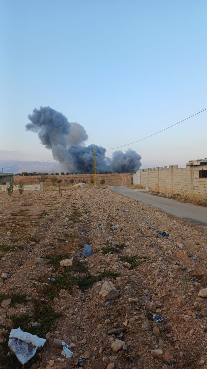 غارة صهيونية تستهدف بلدة الجمالية محيط بعلبك شرقي لبنان