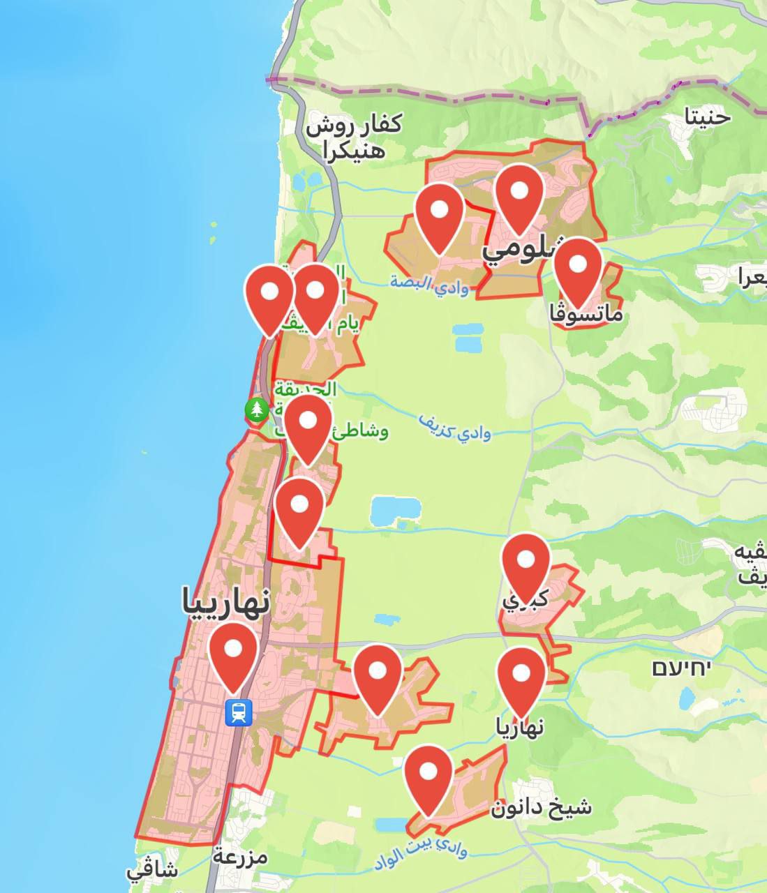 إطلاق رشقات صاروخية من لبنان تجاه مستوطنتي “شلومي ونهاريا” ومحيطهما…