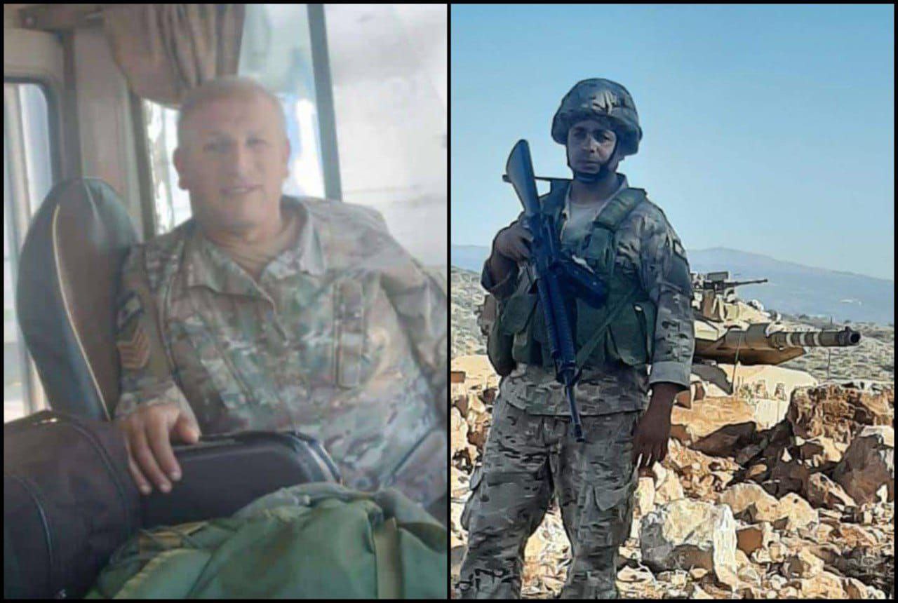 🔴 الشهيدان العسكريان في الجيش اللبناني، اللذان ارتقيا جراء القصف…