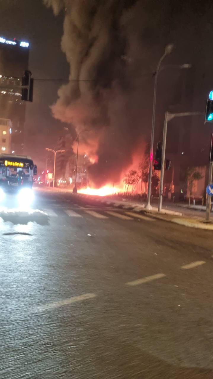 مشاهد جديدة من استهداف تل ابيب