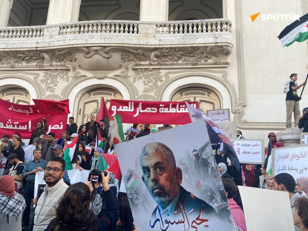 🔴 وقفة تضامنية في تونس؛ نصرة للمقاومة وفلسطين ورفضا للعدوان…