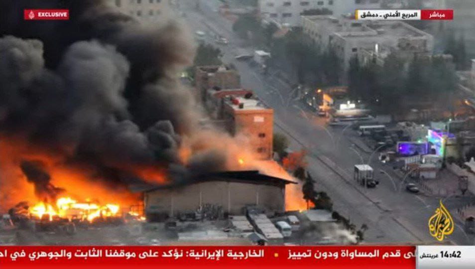 🔴 طائرات العدو الصهيوني تشن سلسلة غارات على المربع الأمني…