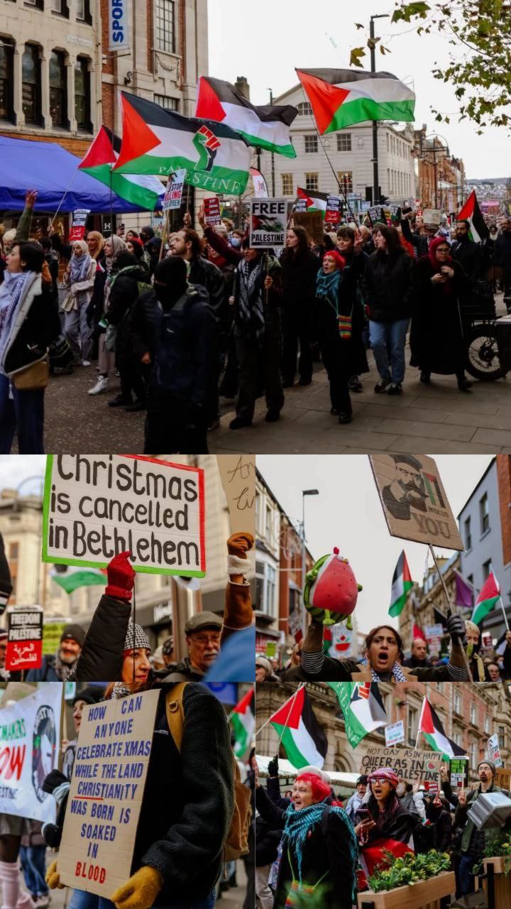 🔴 مظاهرة حاشدة في مدينة “ليدز” البريطانية؛ نصرة لفلسطين وتنديدا…