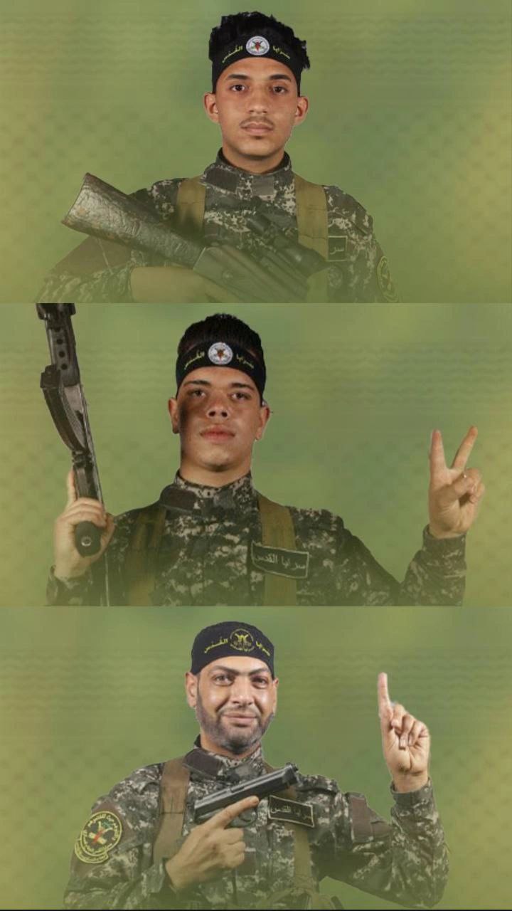 🔴 سرايا القدس تزفُّ 3 شهداء من كتيبة علي الأسود…