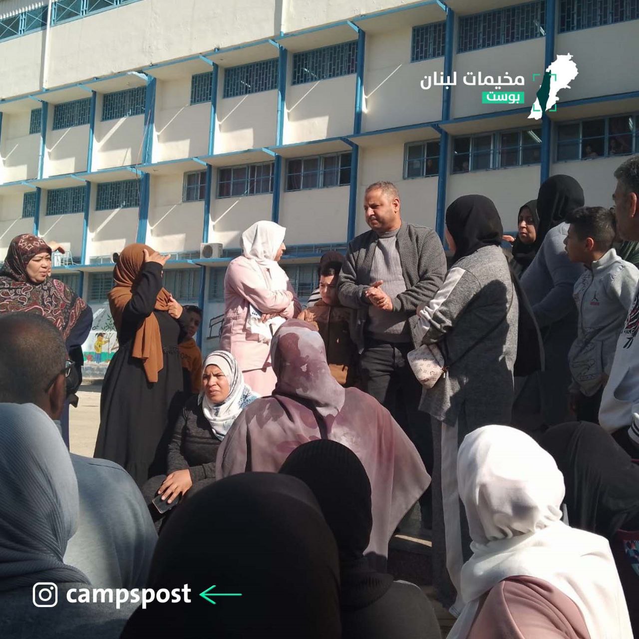 عاد الأهالي في مخيم البرج الشمالي للاعتصام أمام مدرسة جباليا…