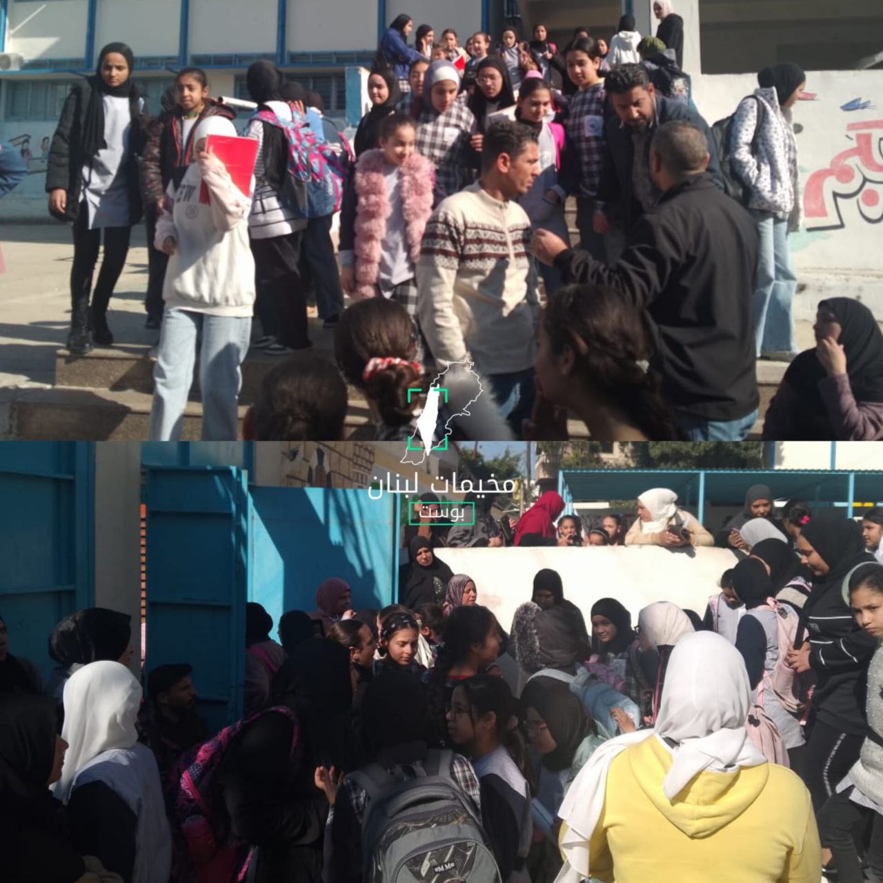 الأهالي في مخيم البرج الشمالي بمدينة صور جنوبي لبنان يجددون…