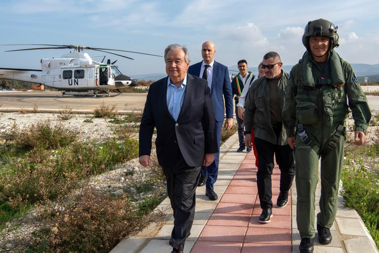 الأمين العام للأمم المتحدة أنطونيو غوتيريش من مقرّ قوات “اليونيفيل”…