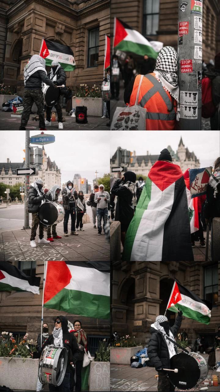 🔴 من الاعتصام قرب مكتب رئيس الوزراء الكندي؛ للمطالبة بالتحرك…