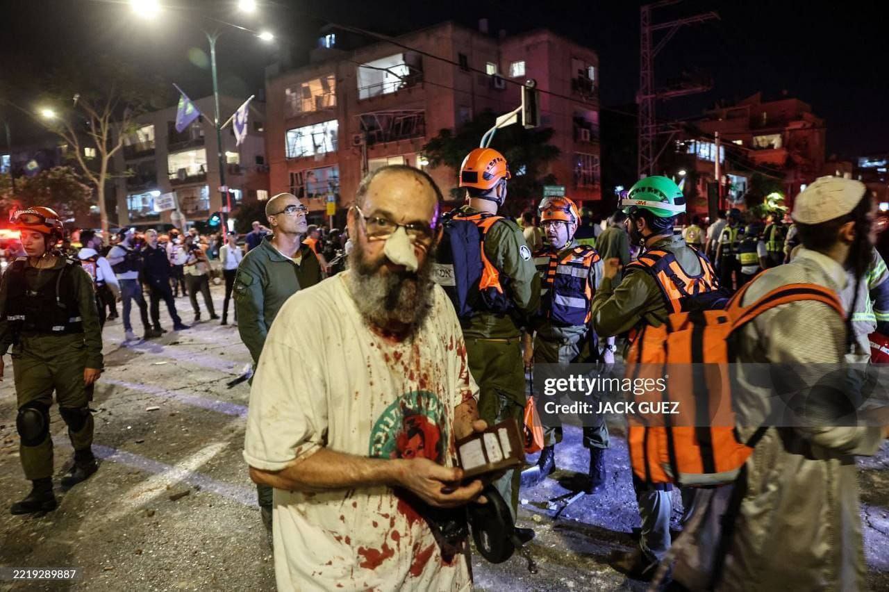 بالصورة.. إصابات في صفوف المستوطنين بفعل القصف الصاروخي من إيران
