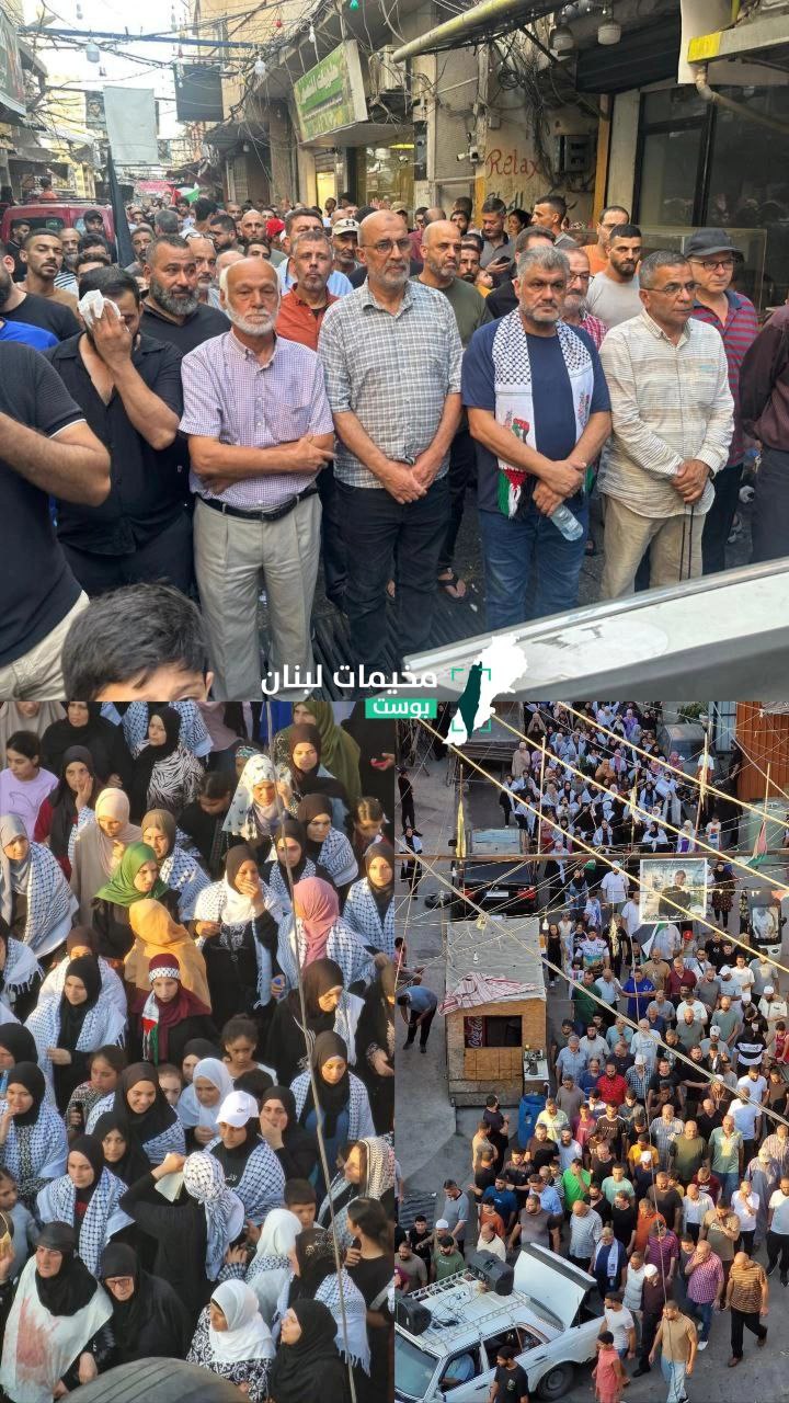 🔴 مخيم عين الحلوة يخرج بمسيرة جماهيرية حاشدة، إسنادا لغزة.
