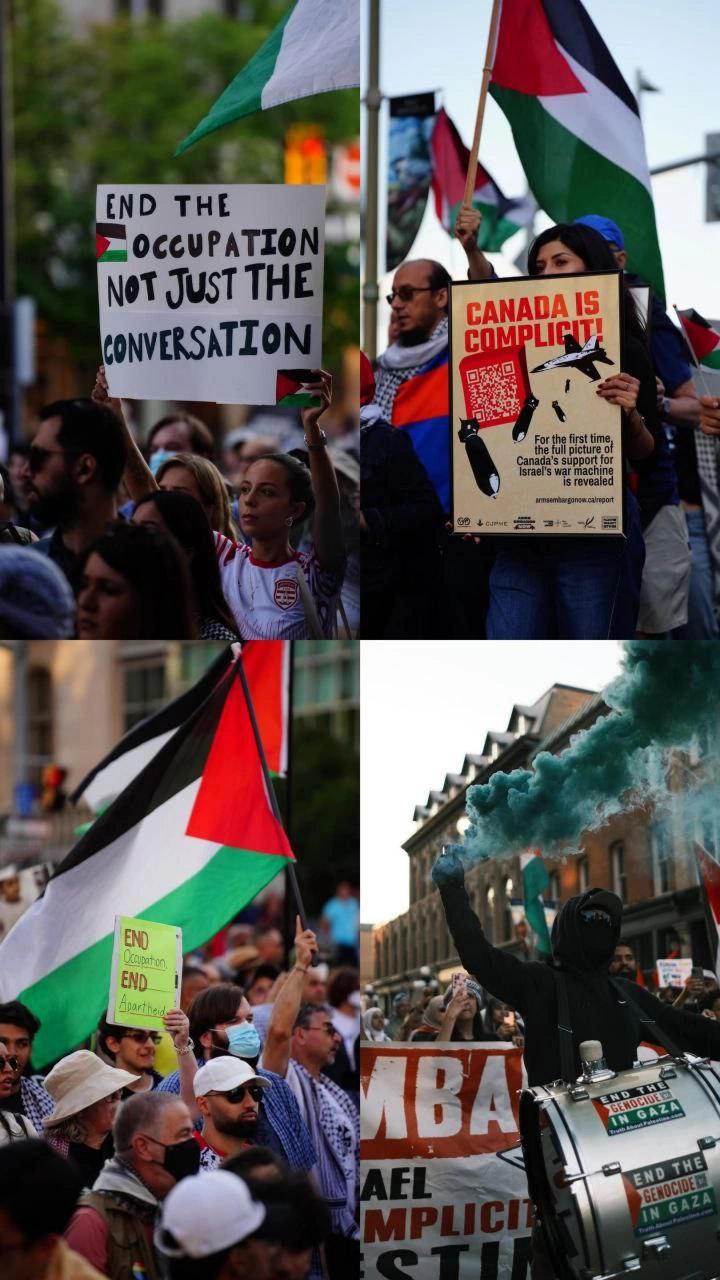 🔴 مظاهرة حاشدة في مدينة أوتاوا الكندية نصرة لفلسطين وتنديدا…