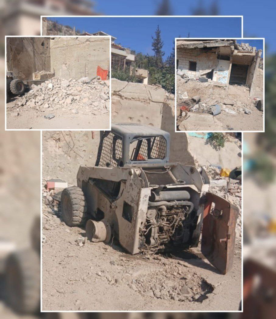 طيران الاحتلال يستهدف غرفة وجرافة وآلية في محيط جبانة بلدة…