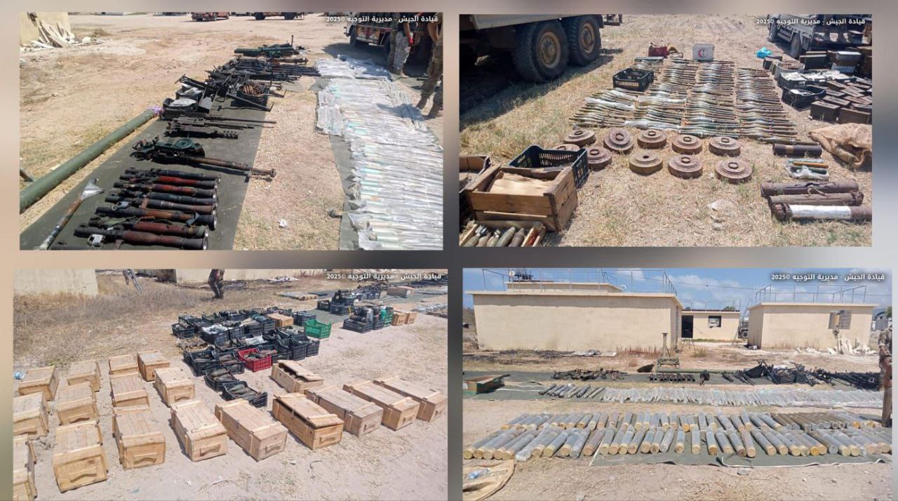 مشاهد من الأسلحة التي سلمتها قوات الأمن التابعة لفتح في…