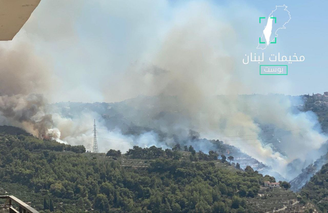 اندلع حريق كبير في بلدة طنبوريت الواقعة شرق مدينة صيدا…