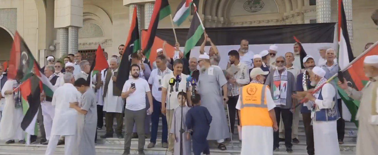 وقفة تضامنية في طرابلس – ليبيا، دعمًا لأسطول “عمر المختار”…