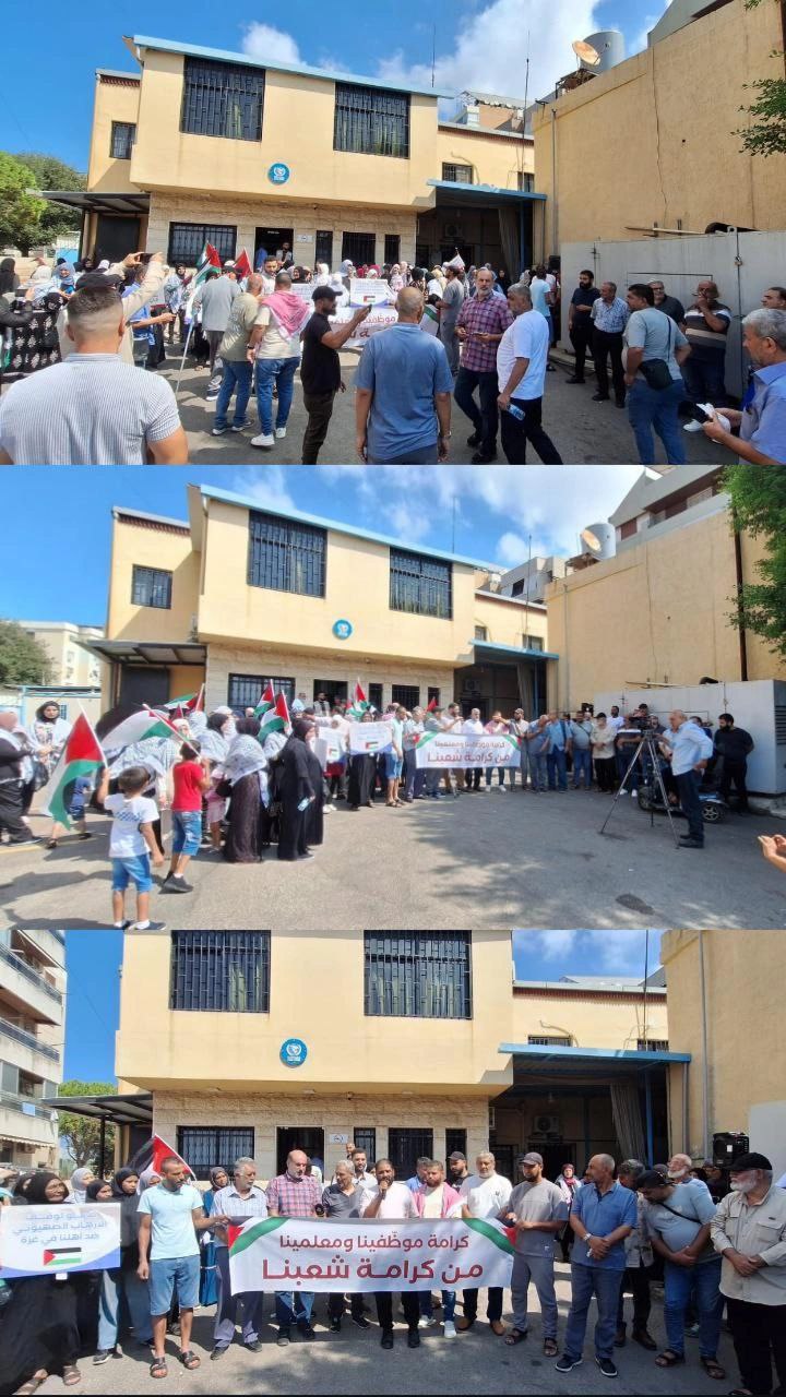 🔴 اعتصم لاجئون فلسطينيون أمام مكتب الأونروا في صيدا احتجاجًا…