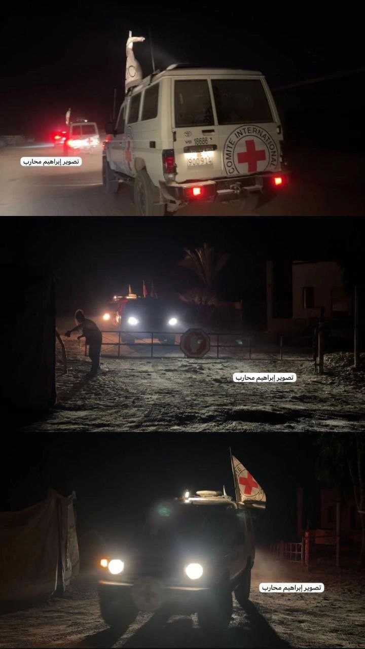 🔴 لحظة تسليم كتائب القسام 3 جثث لأسرى الاحتلال إلى…