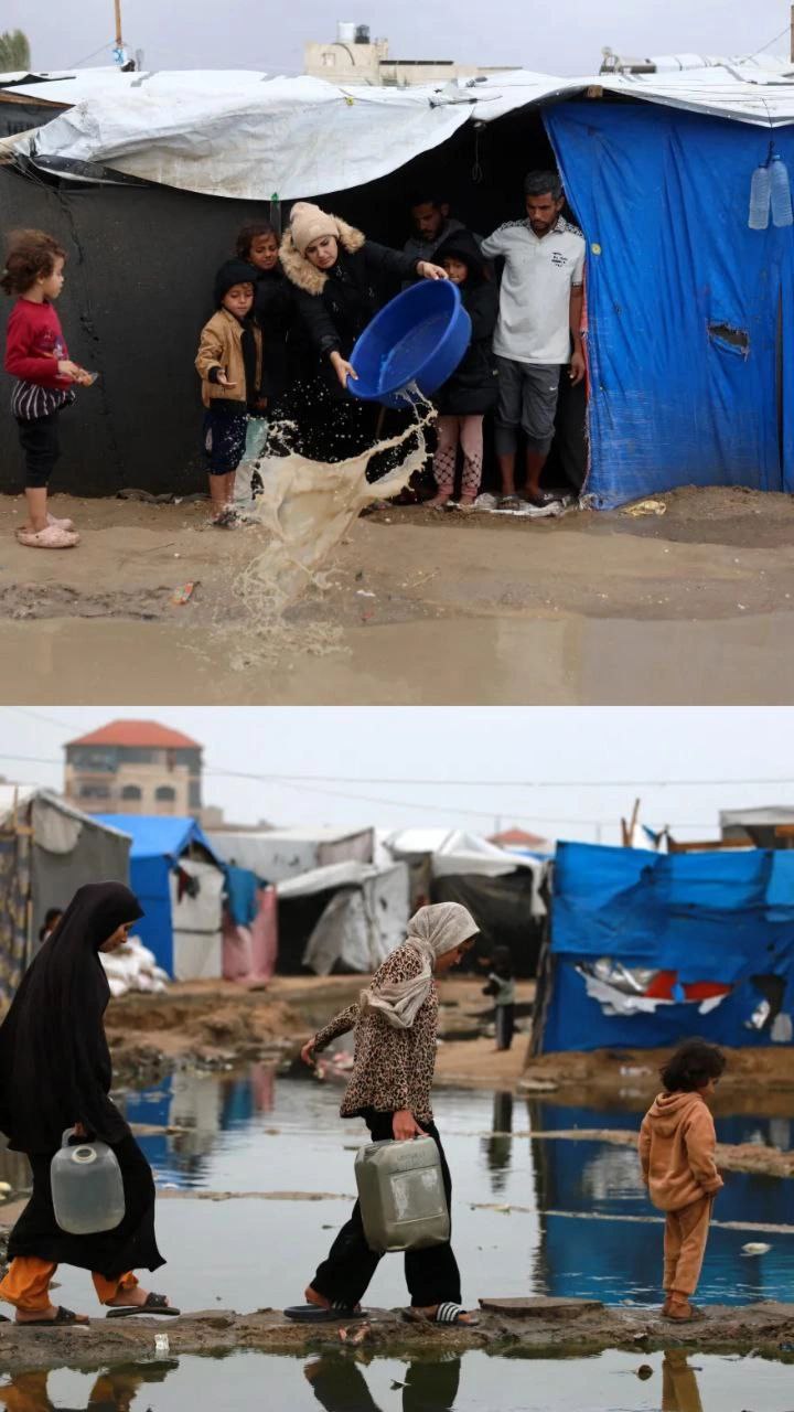 🔴 الدفاع المدني في غزة: المياه العادمة تجتاح خيم النازحين…