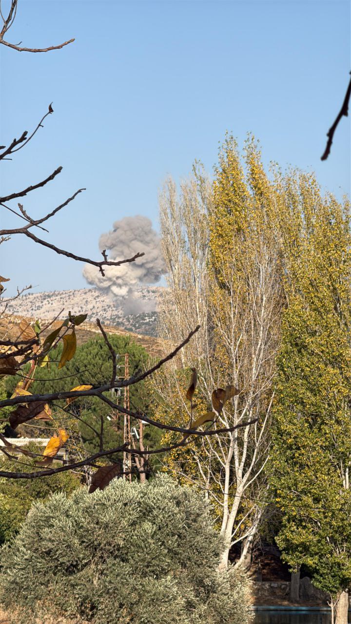 🚨 غارتان صهيونيتان على مرتفعات منطقة الجبور جنوبي لبنان