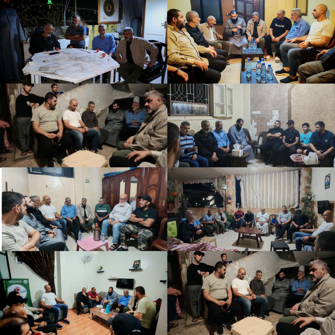 حركة حماس تزور عائلات شهداء الغارة على مخيم  عين…