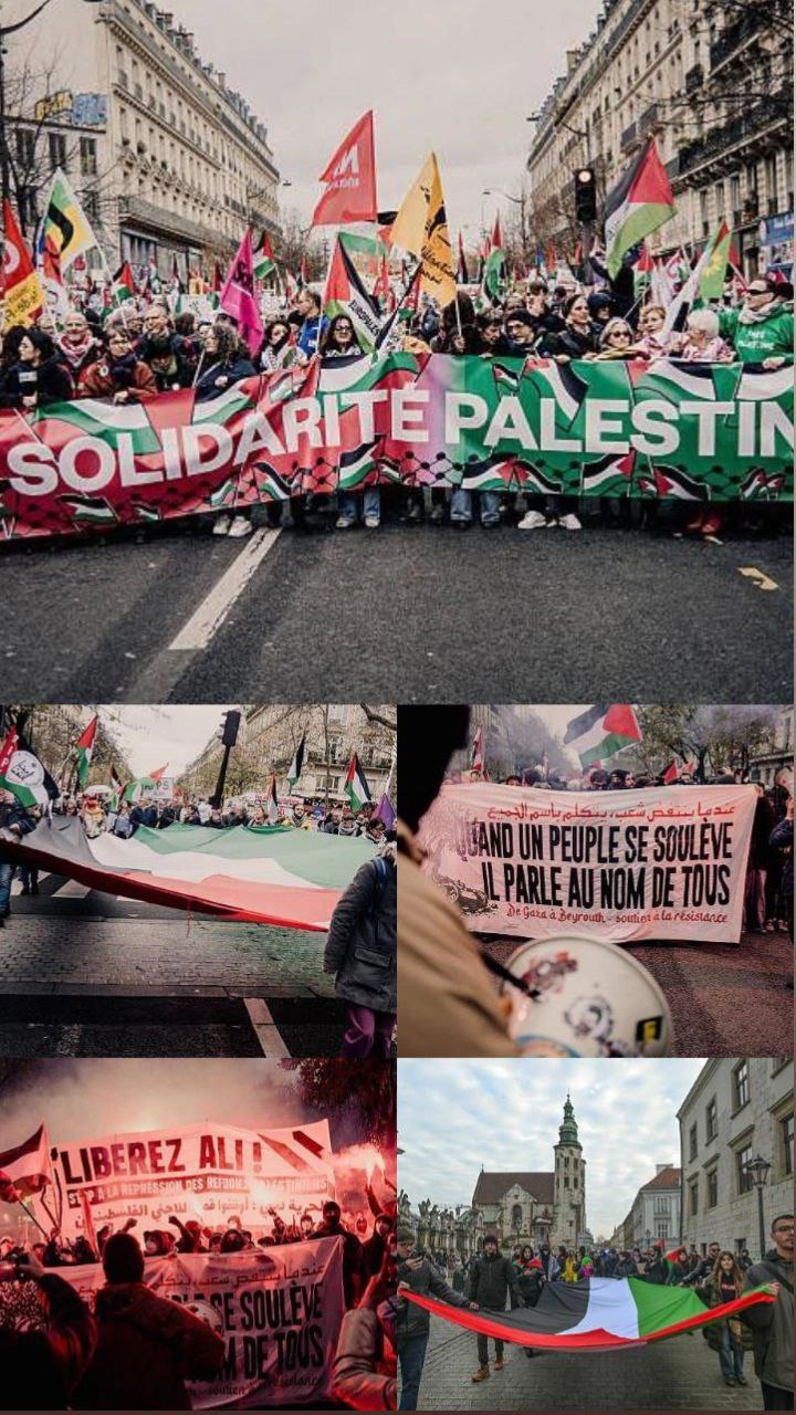 🔴 مظاهرات مستمرة في باريس؛ إسنادًا لغزة وفلسطين وتنديدًا بجرائم…