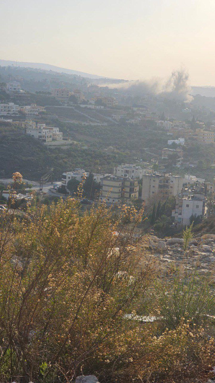 عاجل || غارة صهيونية استهدفت المنزل الذي هدّده جيش الاحتلال…