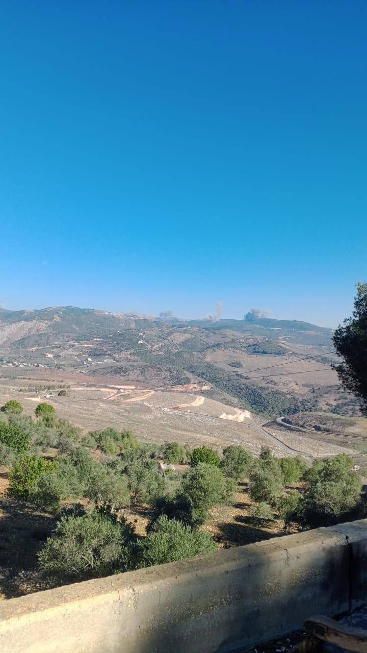 سلسلة غارات صهيونية على مرتفعات الجبور والقطراني والريحان جنوبي لبنان