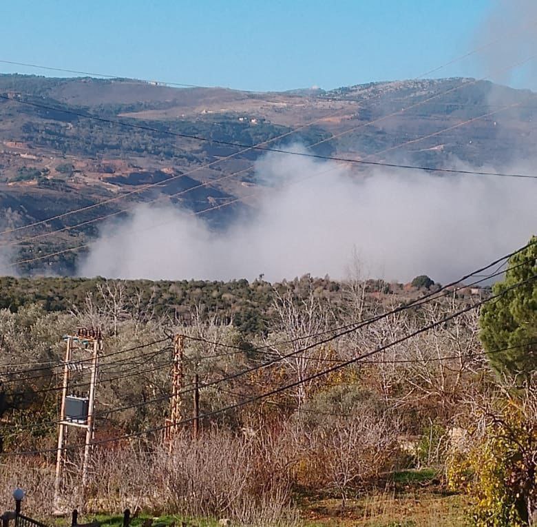 الغارات الصهيونية استهدفت أيضاً منطقة وادي برغز قضاء حاصبيا جنوبي…