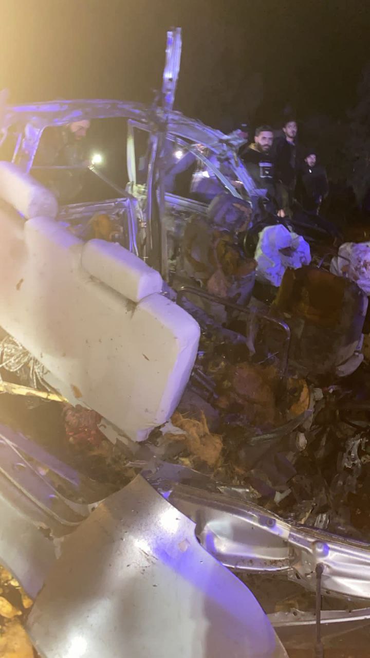 السيارة المستهدفة في بلدة زوطر  جنوب لبنان