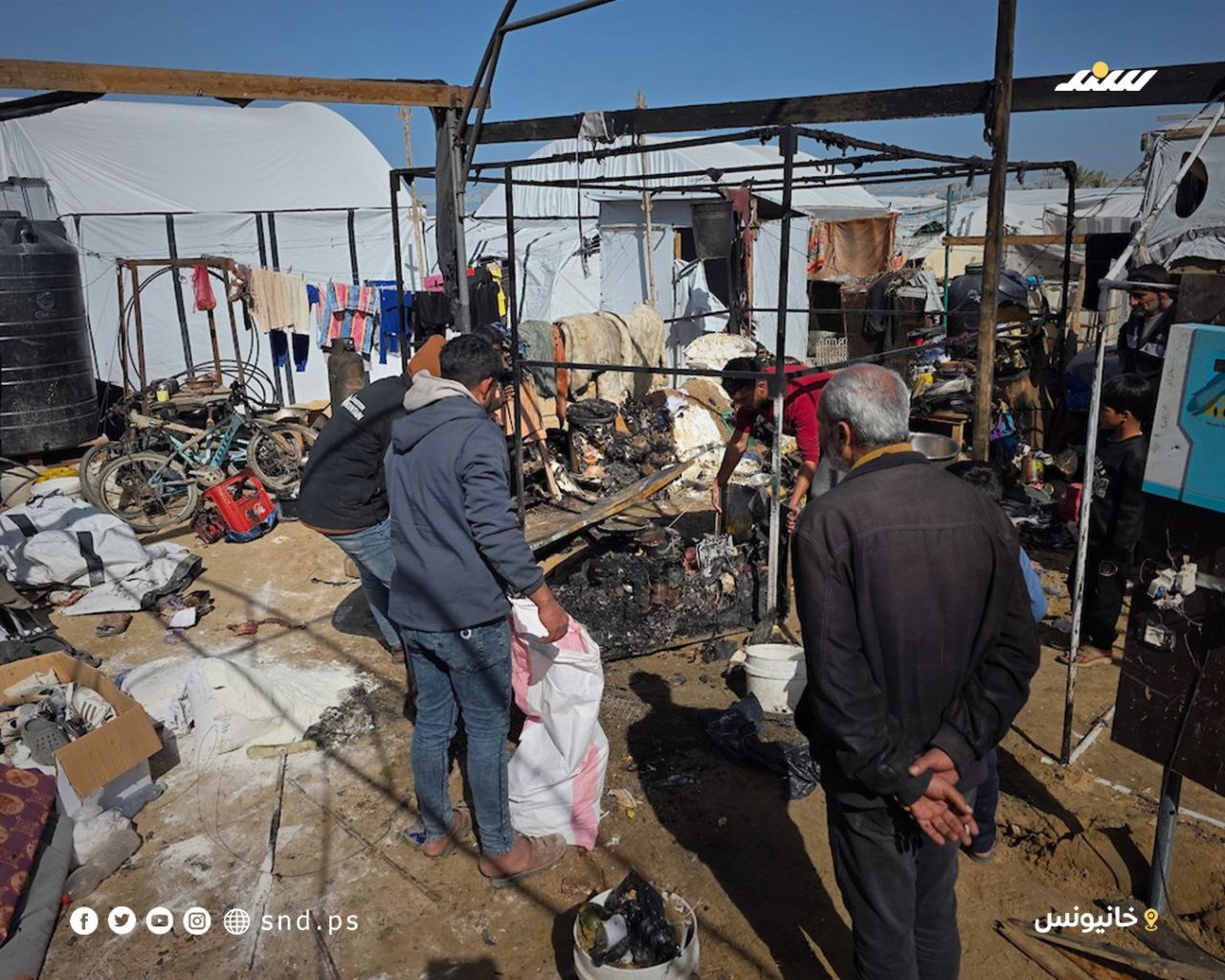صور | الدمار الذي لحق بخيام النازحين جراء القصف الإسرائيلي…