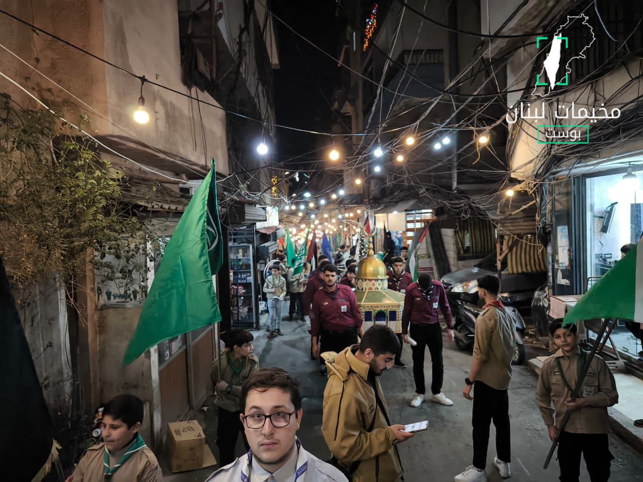 أجواء مميزة خلال مسيرة استقبال شهر رمضان، في مخيم البداوي،…