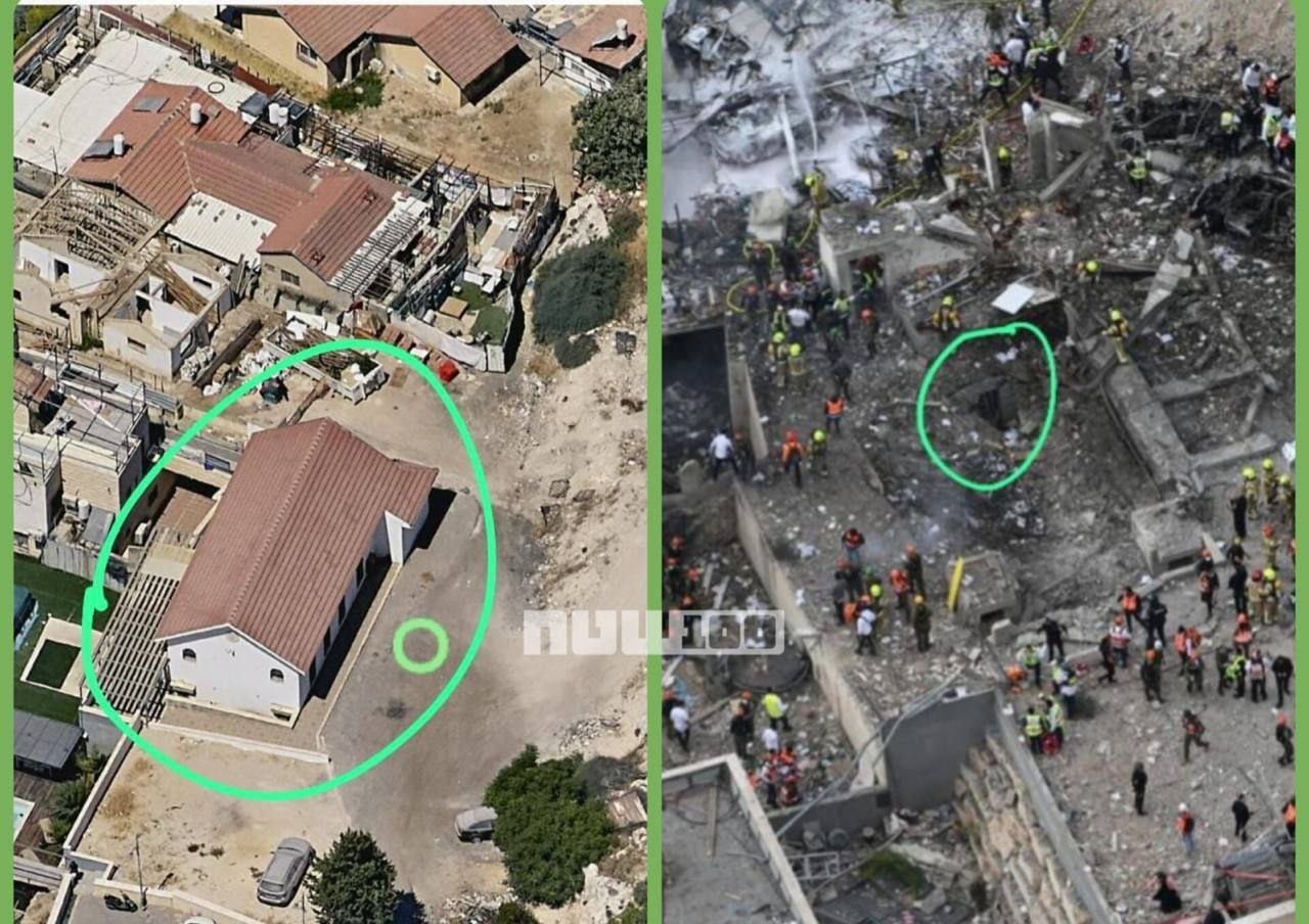 قبل وبعد .. المبنى الذي قصفته إيران في “بيت شيمش”…